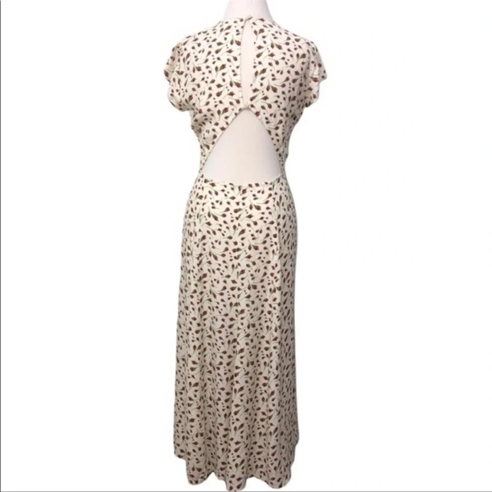 NWT. Reformation Gavin Open Back Dress in Marion Print Size 6 - Picture 5 of 10